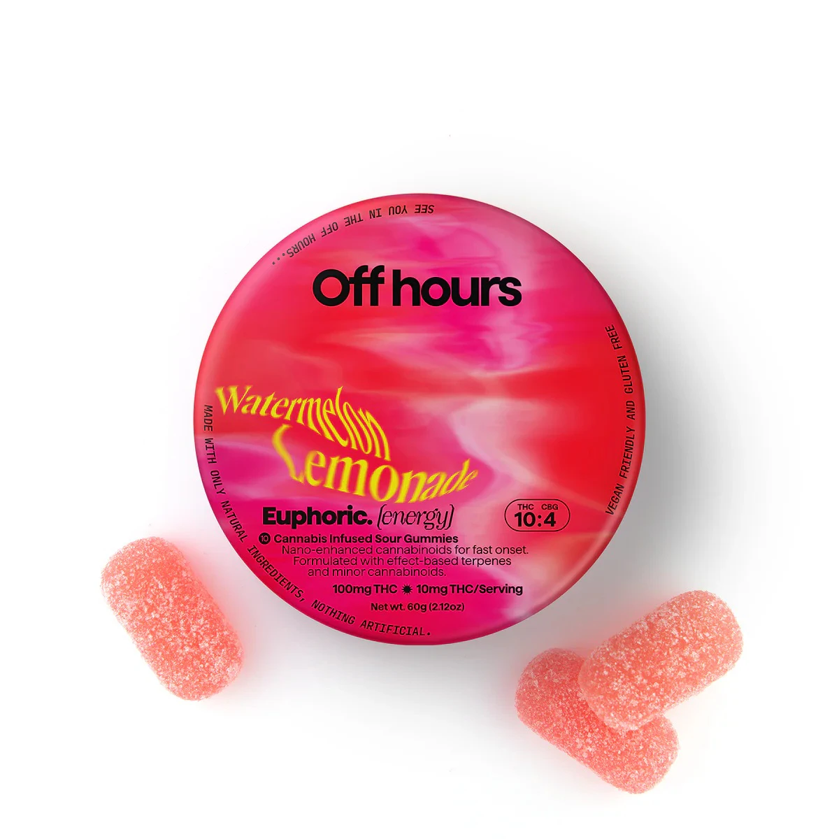 Off Hours - Watermelon Lemonade Euphoric | Gummies | 100mg/10 pieces | Off Hours Main Image