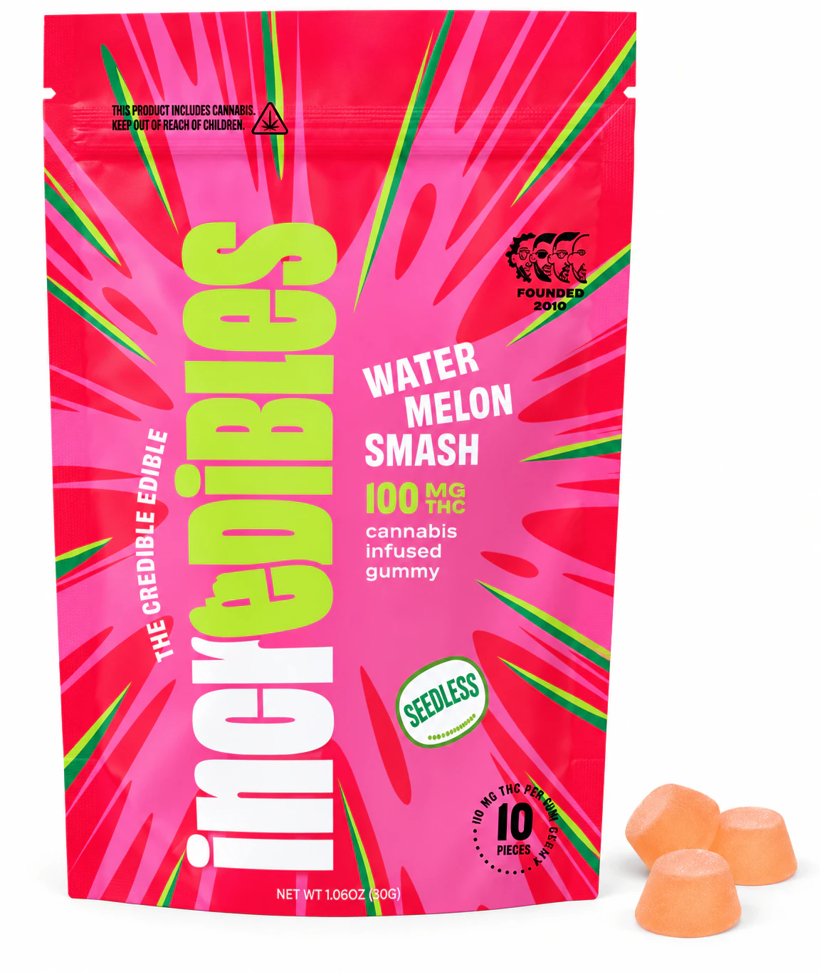 Incensored - Watermelon Smash- 100mg Gummy- Incensored  Main Image