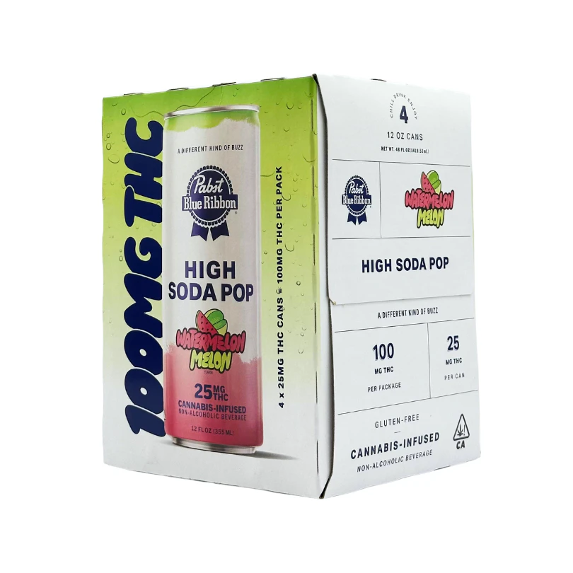 Pabst - Pabst - High Soda - Watermelon Melon - 4pk - Beverages - 100mg Main Image