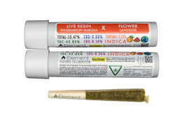  Element-Live Resin Strawberry Guava-Flower Black Cherry Punch-Indica-Pre Roll-1G-44.14%