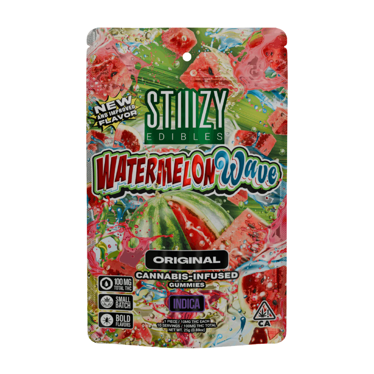 STIIIZY - Watermelon Wave (I) | 10mg 10pk Fast Acting Nano Enhanced Gummies | Stiiizy Main Image