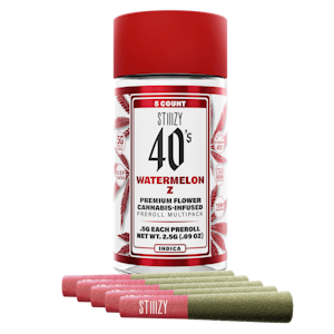 STIIIZY - Watermelon Z (I) | .5g 5pk Multi Pack Infused 40s Prerolls | Stiiizy