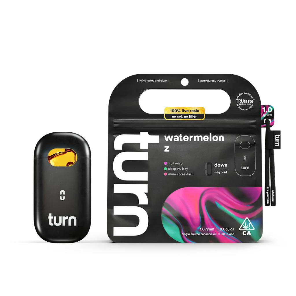 turn - Turn Watermelon Z Live Resin All-In-One Vape 1.0g Main Image