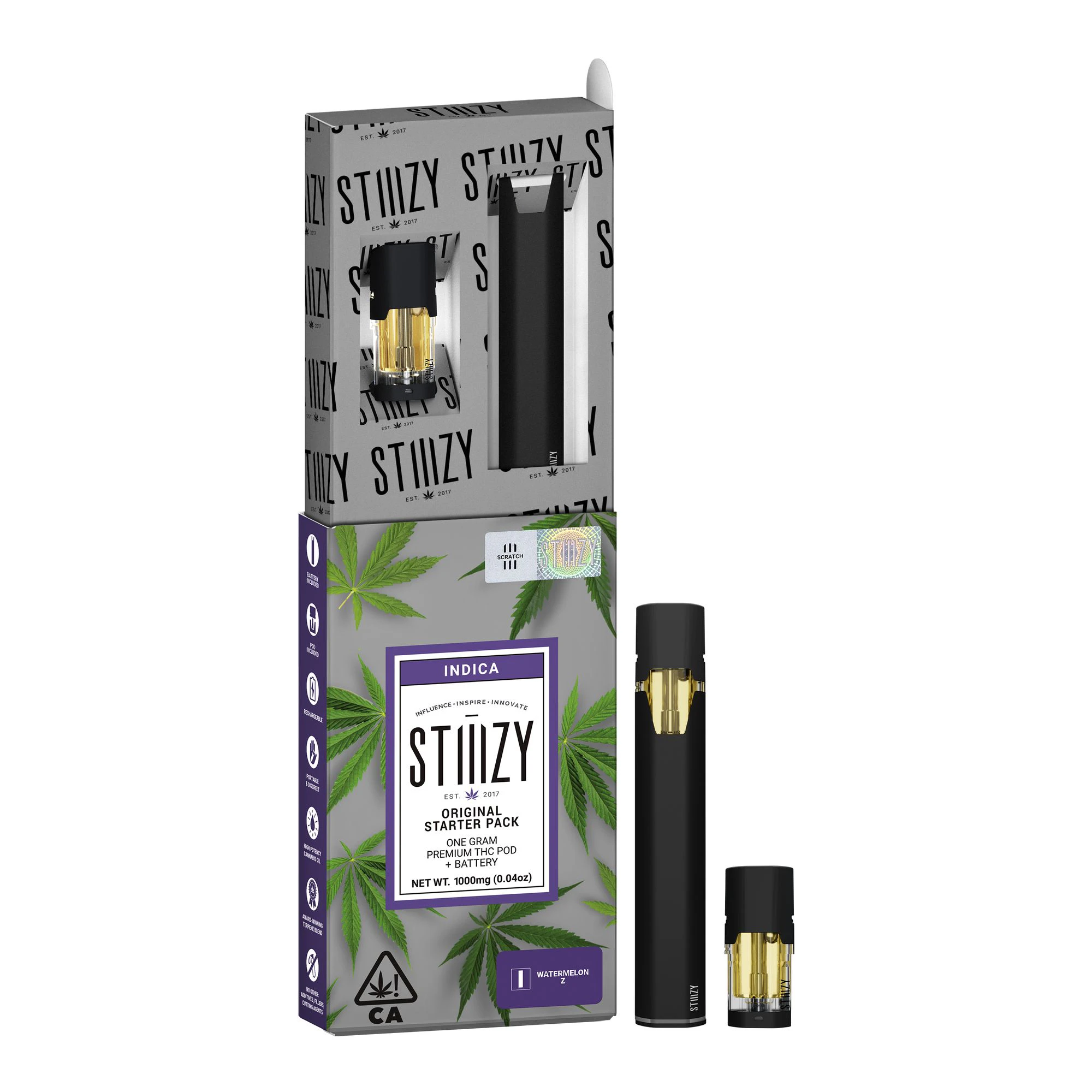 STIIIZY - STIIIZY - 1g Original THC Pod Starter Pack - Watermelon Z Main Image