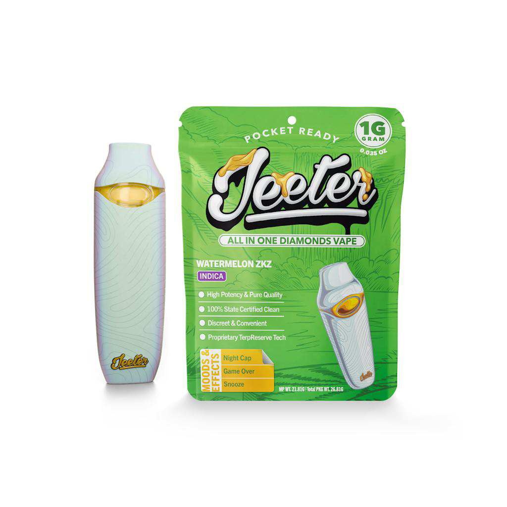 Jeeter Concentrates Watermelon ZKZ Liquid Diamond All-In-One Vape 1.0g