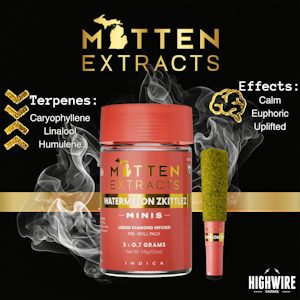 MITTEN EXTRACTS - Mitten Extracts Watermelon Z Infused Preroll 5pk 3.5g