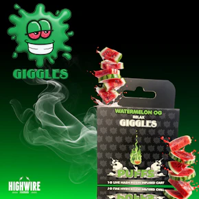 Giggles Puffs Hash Rosin Infused Cart Watermelon OG 1g