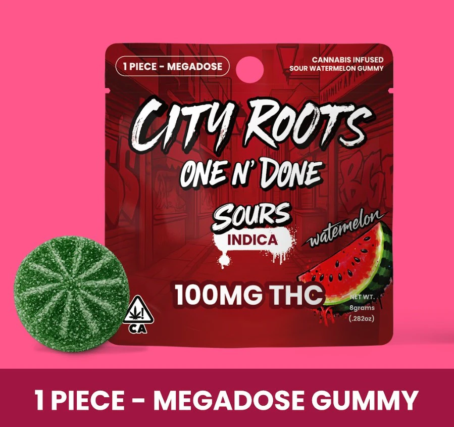 CITY ROOTS - CITY ROOTS: Sour Watermelon Gummy Puck 1 Piece/100mg (I) Main Image