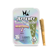 [West Coast Cure] Jefferey Diamond Infused 5pk Prerolls - 3.25g - Watermelon Z (I)