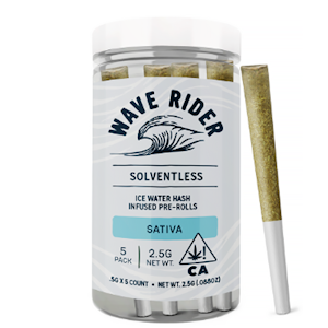 Wave Rider - Sativa Tropicana Cookies Hash Infused Preroll 5 Pack (2.5g)