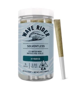 Wave Rider - Wave Rider Hash Infused 5pk Prerolls 2.5g Orange Gelato