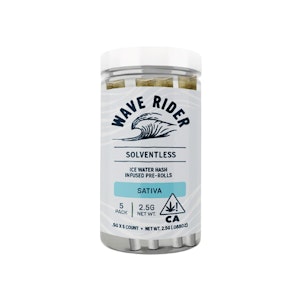 WAVE RIDER NURSERY - 5 PACK HASH INFUSED - TROPICANA COOKIES .5G - WAVE RIDER NURSERY