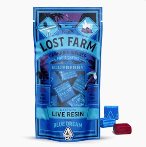LOST FARM - Blueberry x Blue Dream - Live Resin - Chews - 10ct - 100mg