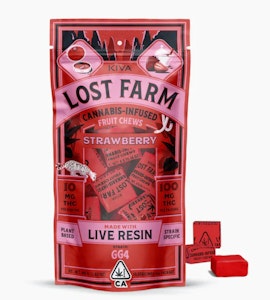LOST FARM - Strawberry x GG4 - Live Resin - Chews - 10ct -100mg