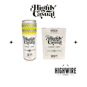 Highly Casual Lemon Lime Seltzer 4PK 20mg (5mg/can)