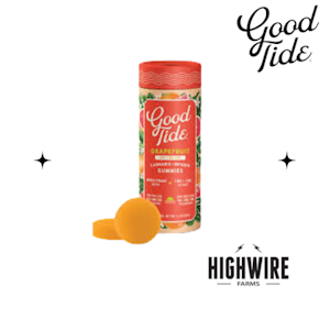 GOOD TIDE - Good Tide Gummies Solventless Hash Rosin THC:CBD:CBC 1:1:1 Grapefruit 200mg