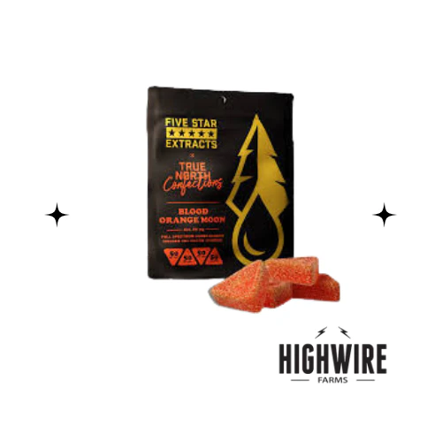 Five Star Extracts - True North Co. Full Spectrum Gummies Blood Orange Moon 200mg Main Image