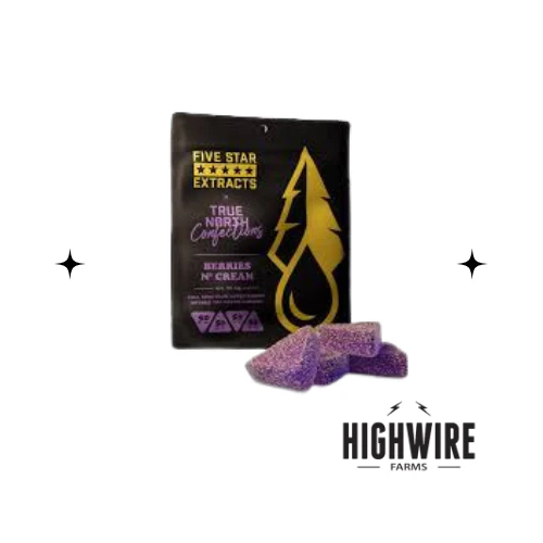 Five Star Extracts - True North Co. Full Spectrum Gummies Berries & Cream 200mg Main Image