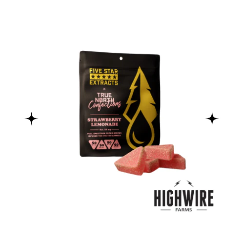 Five Star Extracts - True North Co. Full Spectrum Gummies Strawberry Lemonade 200mg Main Image