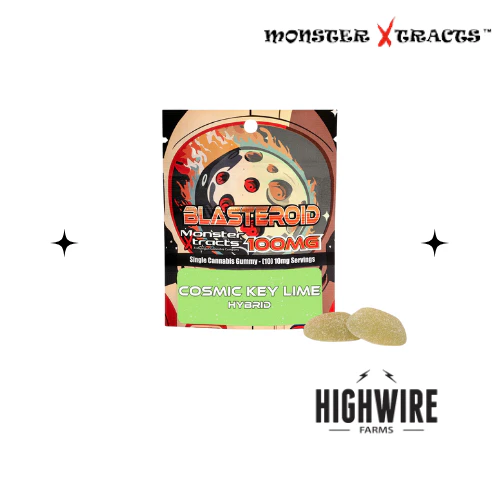 Monster Xtracts - Monster Gummies Blasteroid Cosmic Key Lime 100mg Main Image
