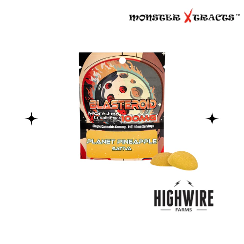 Monster Xtracts - Monster Gummies Blasteroid Planet Pineapple 100mg Main Image