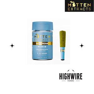 MITTEN EXTRACTS - Mitten Extracts Infused Preroll 5pk Blue Dream 3.5g