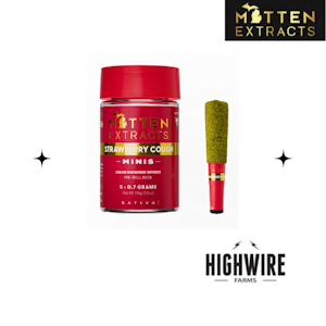 MITTEN EXTRACTS - Mitten Extracts Infused Preroll 5pk Strawberry Cough 3.5g