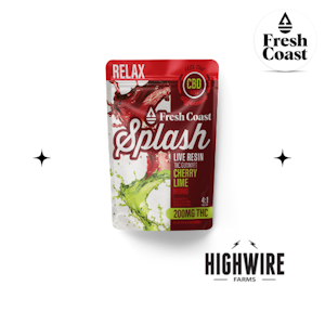 FRESH COAST - Splash Live Resin Gummies Cherry Lime 4:1 THC:CBD 200mg