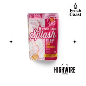 FRESH COAST - Splash Live Resin Gummies Pink Lemonade 4:1 THC:THCv 200mg