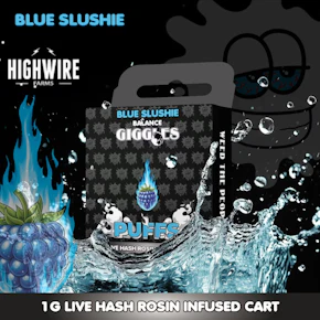 Giggles Puffs Live Hash Rosin Cart Blue Slushie 1g