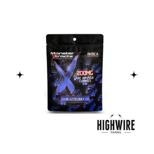 MONSTER XTRACTS - Monster Gummies Blueberry Indica 200mg 