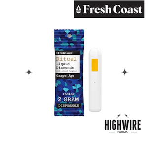 FRESH COAST - Fresh Coast Ritual Liquid Diamonds Disposable Grape Ape 2g