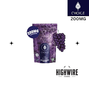 CHOICE - Choice Gummies Granddaddy Grape 200mg 