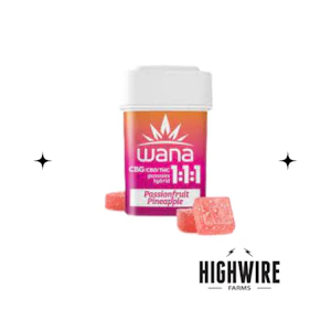 Wana Brands - Wana Gummies Passionfruit Pineapple 1:1:1 100mg