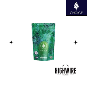 CHOICE - Choice Gummies Super Sour Raz Apple 100mg