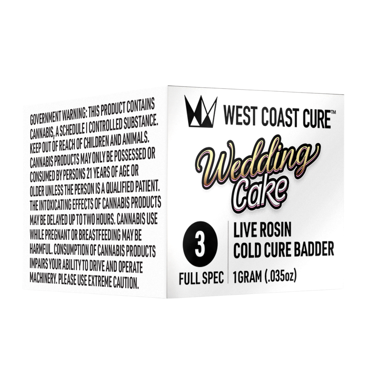 Wedding Cake (H) | 1g Tier 3 Liver Rosin Cold Cure Badder | West Coast Cure