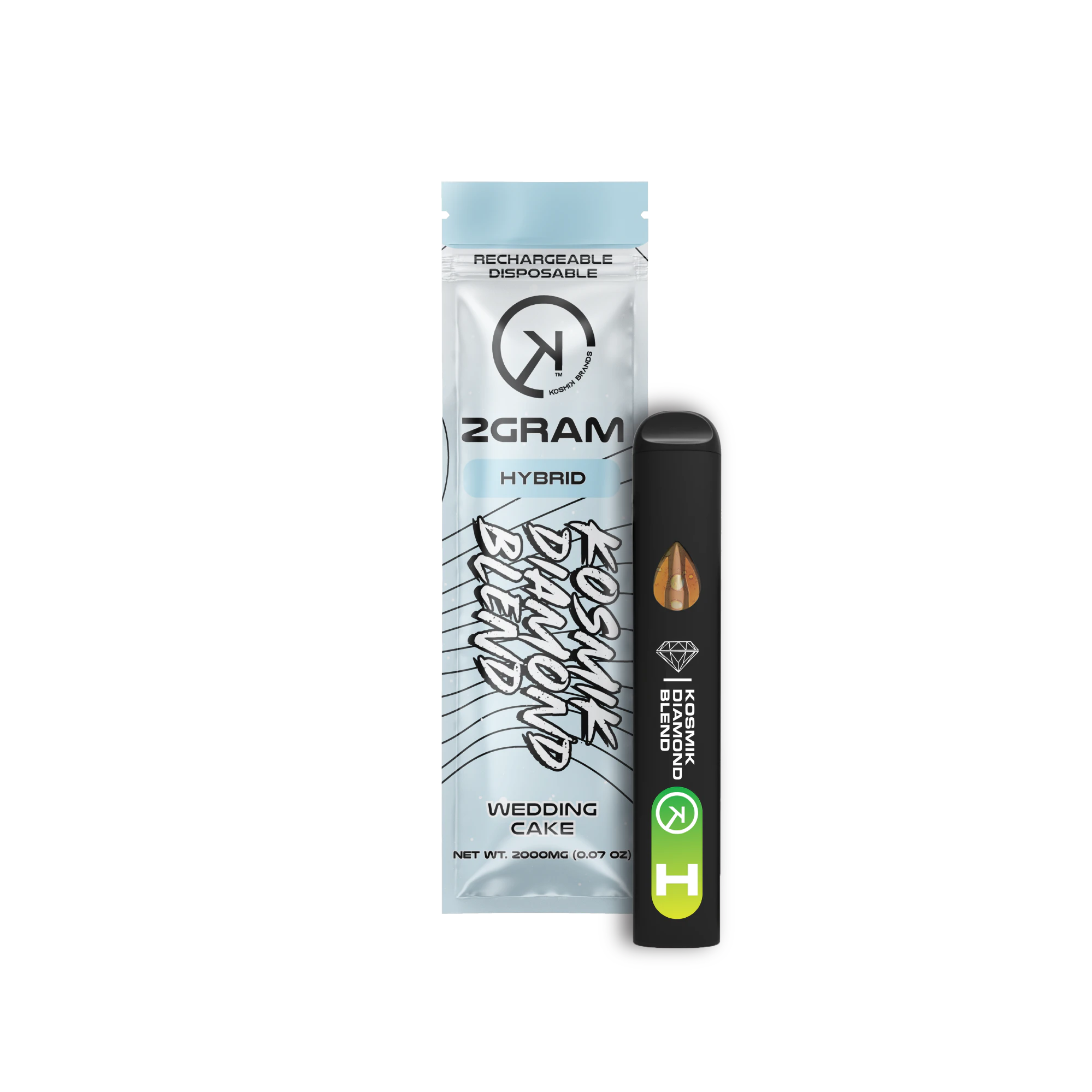Kosmik Vapes - Wedding Cake (2g) Diamond Live Resin Disposable Main Image