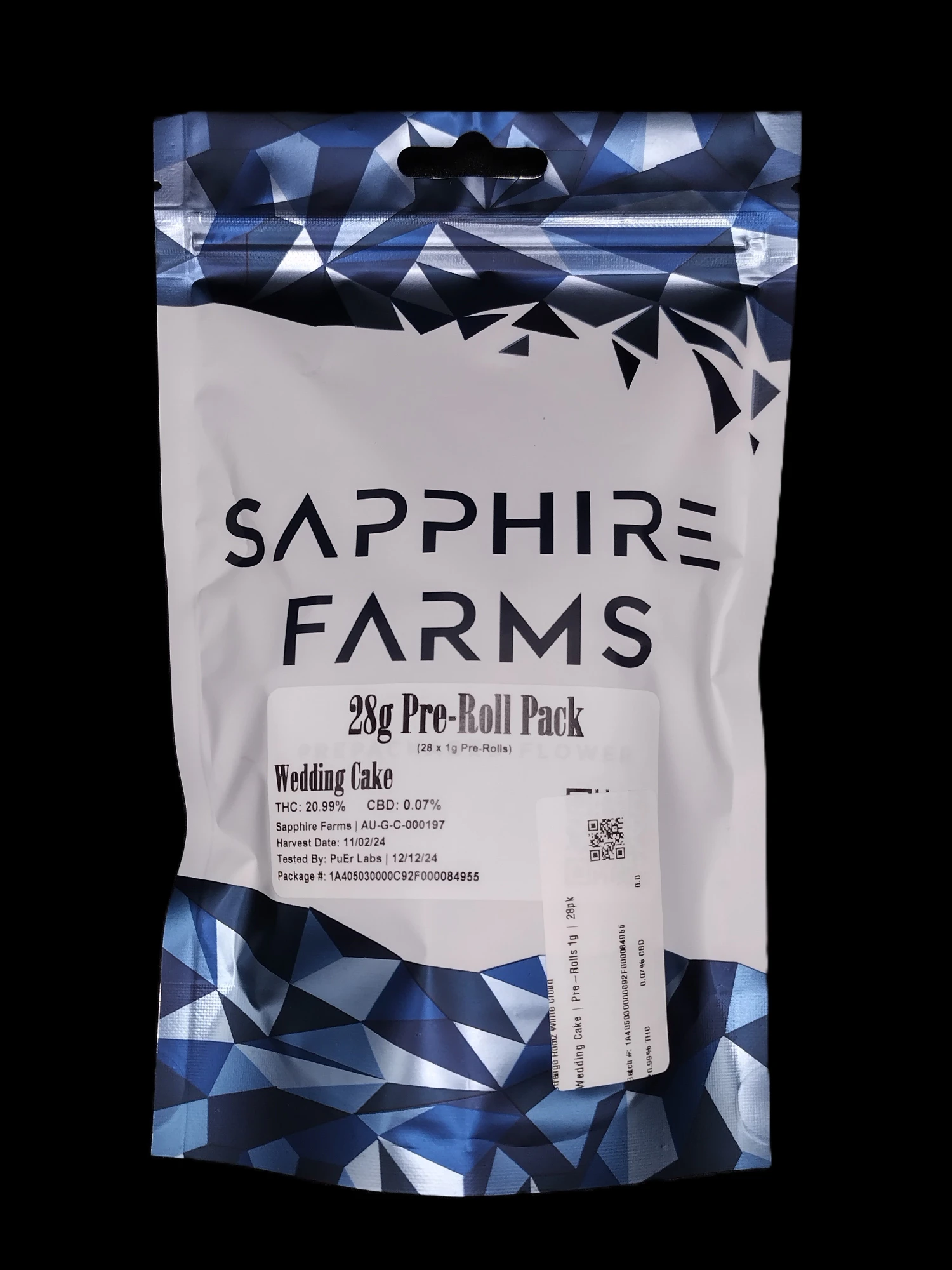 Sapphire - Wedding Cake | Pre-Rolls 1g | 28pk Main Image