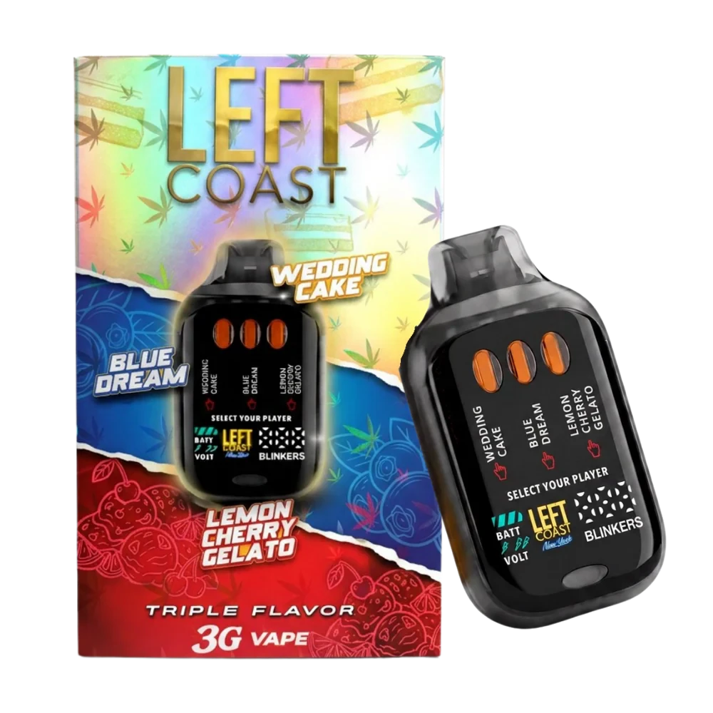 LEFT COAST EXTRACTS - Left Coast - Wedding Cake x Blue Dream x Lemon Cherry Gelato - AIO Vape - 3g Main Image