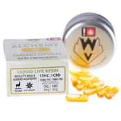 WW & BB, 1:1 CBD:THC, Live Resin Capsules, 10 pack
