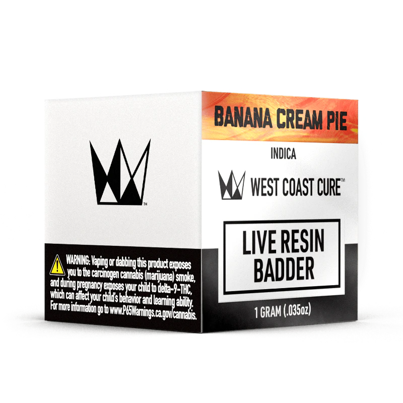 West Coast Cure - West Coast Cure - Banana Cream Pie Live Resin Badder 1g Main Image