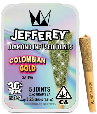 West Coast Cure - West Coast Cure - Colombian Gold Jefferey Infused Preroll 5pk 3.25g Main Image