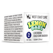 West Coast Cure - Lemon Bars Tier 2 Live Rosin Cold Cure Badder 1g