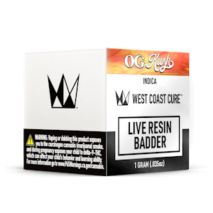 WEST COAST CURE - West Coast Cure - OG Kush Live Resin Badder 1g