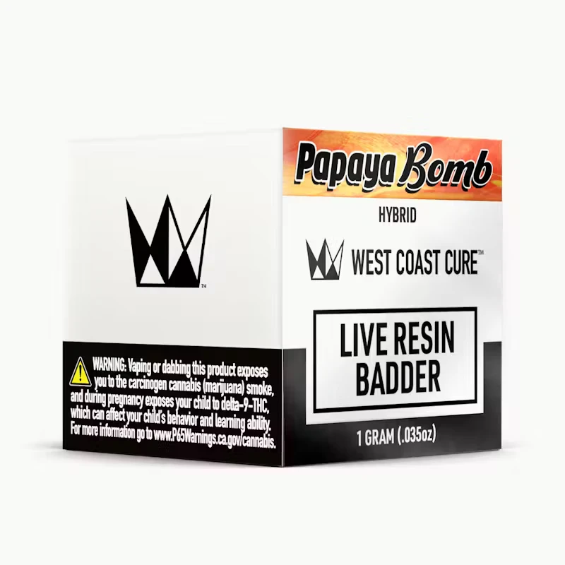 West Coast Cure - West Coast Cure - Papaya Bomb Live Resin Badder 1g Main Image