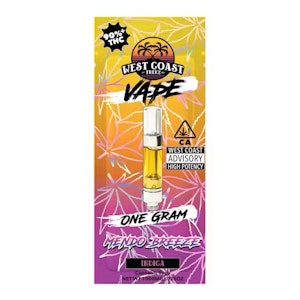 West Coast Treez - West Coast Treez - 1g Cart - Mendo Breeze