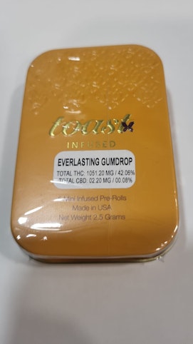 Toast - Everlasting Gumdrop - Hybrid- Toast |  Diamond Infused (Pre-Roll) Minis   -ooo2 front