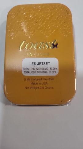 Toast - LES Jetset - Sativa- Toast | 5pk {2.5g}  Infused (Pre-Roll) Minis    -oo1 back