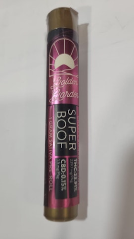 Golden Garden - SuperBoof - Sativa | Craft Cannabis Flower Pre-Roll - 1g | Golden Garden  -HH6 back