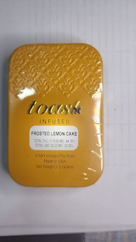 Toast - Frosted Lemon Cake - Sativa- Toast | 5pk {2.5g}  Infused (Pre-Roll) Minis    -OO1 Front